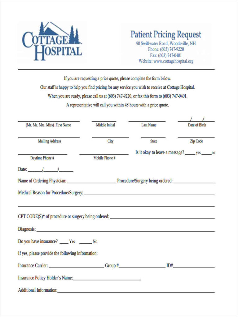 FREE 10 Price Quote Forms In MS Word PDF Excel