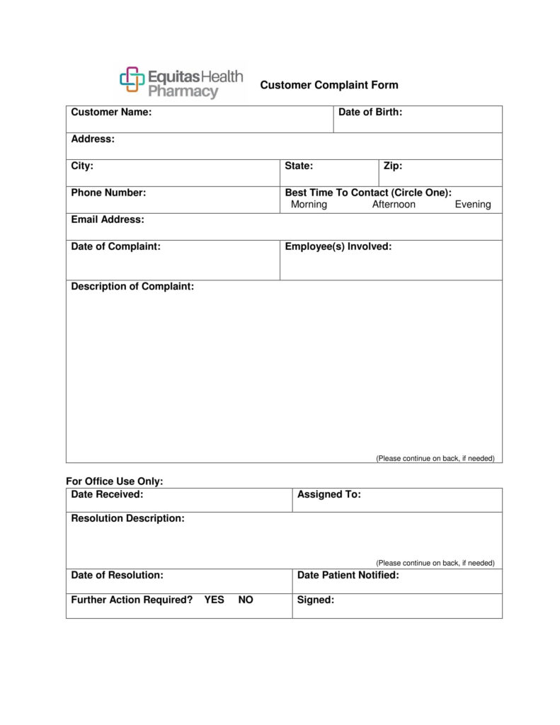 FREE 12 Customer Complaint Forms In PDF MS Word