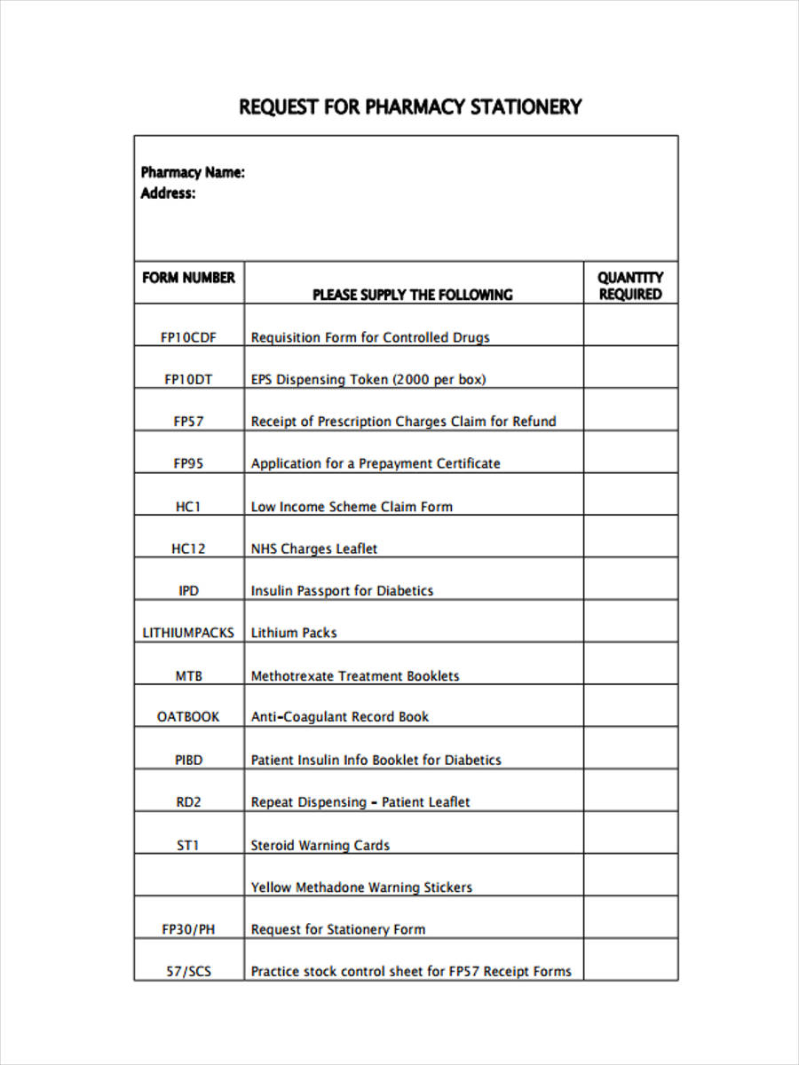FREE 9 Stationery Requisition Forms In PDF Ms Word FREE 9 Stationery Requisition Forms In PDF Ms Word