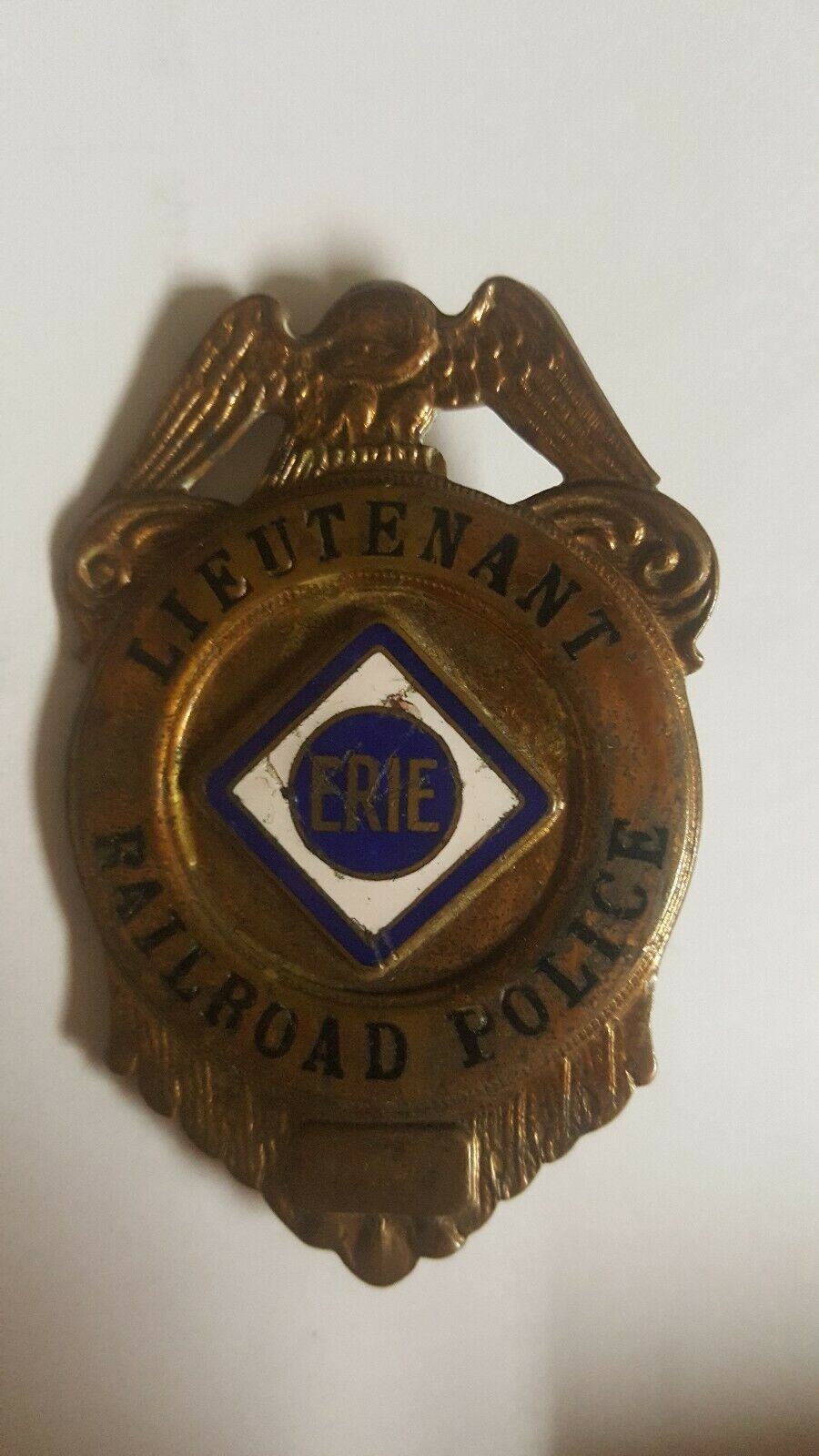 Lieutenant Erie Railroad Police Police Officer Badge Police Officer 