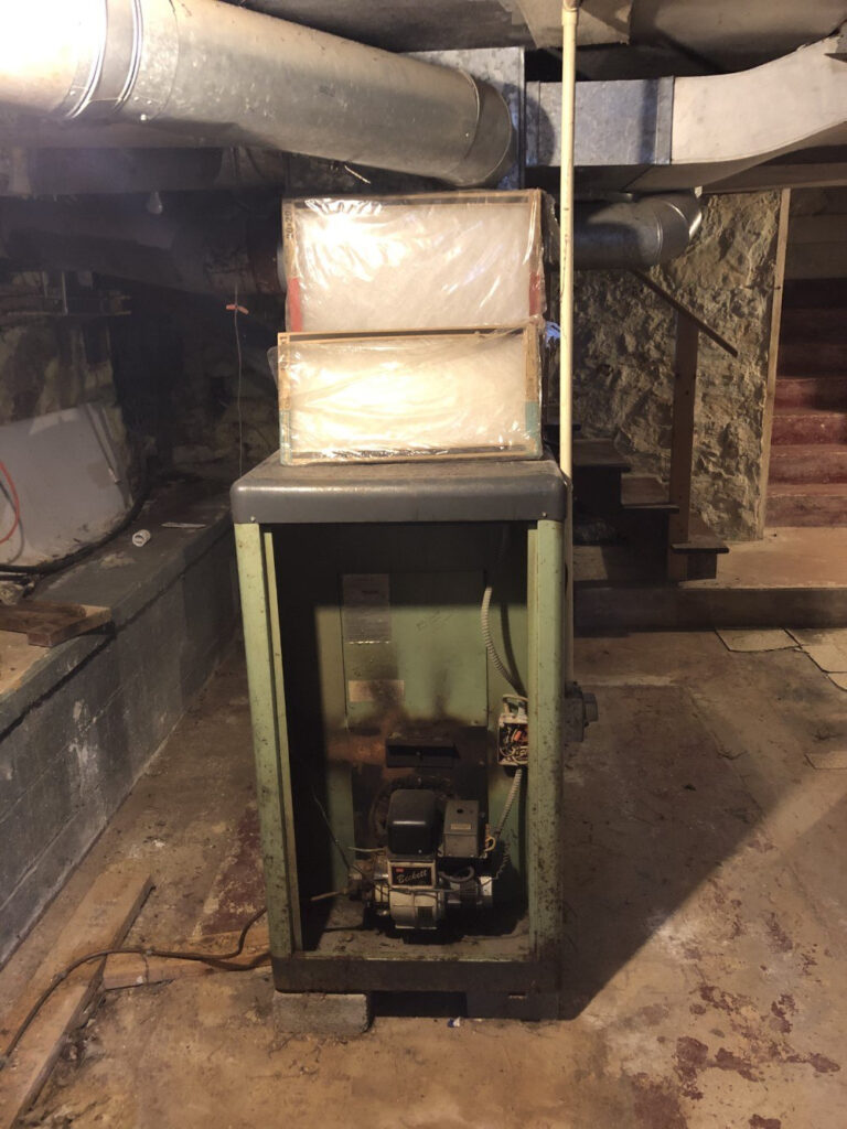 Replace Old Fuel Oil Furnace With New LP Gas Furnace And Duct Cleaning 